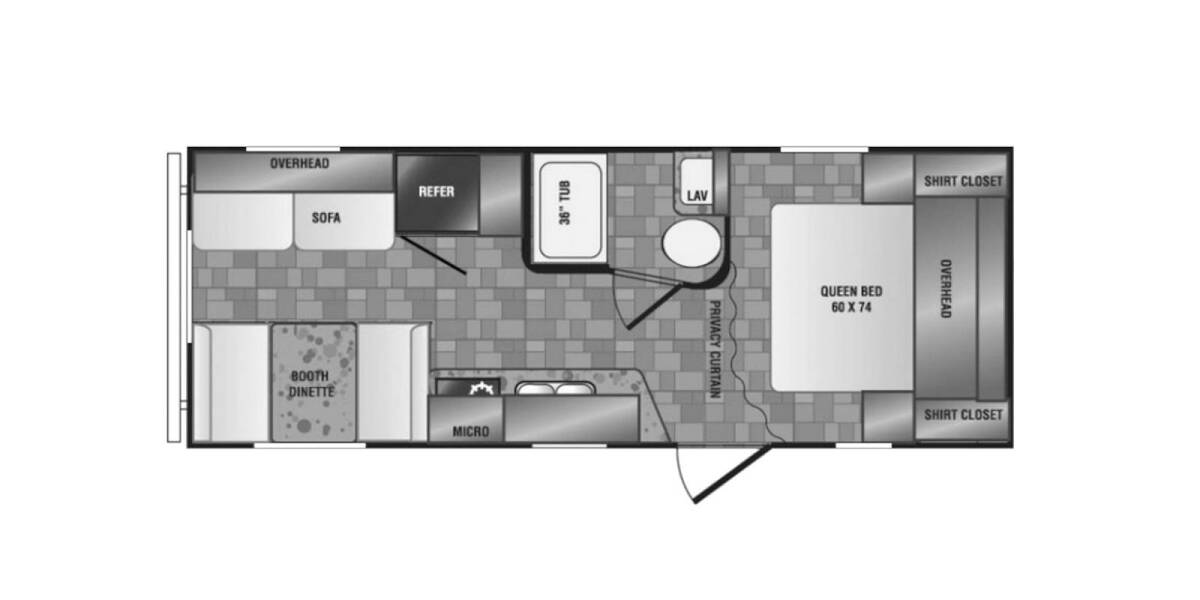 2014 CrossRoads RV Z-1 211RD Travel Trailer at Hopper RV STOCK# 002125 Floor plan Layout Photo