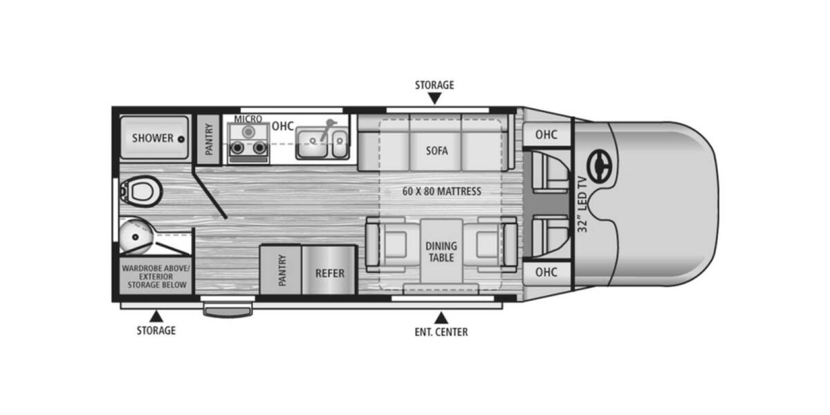 2016 Dynamax REV 24RB Class C at Hopper RV STOCK# 002226 Floor plan Layout Photo