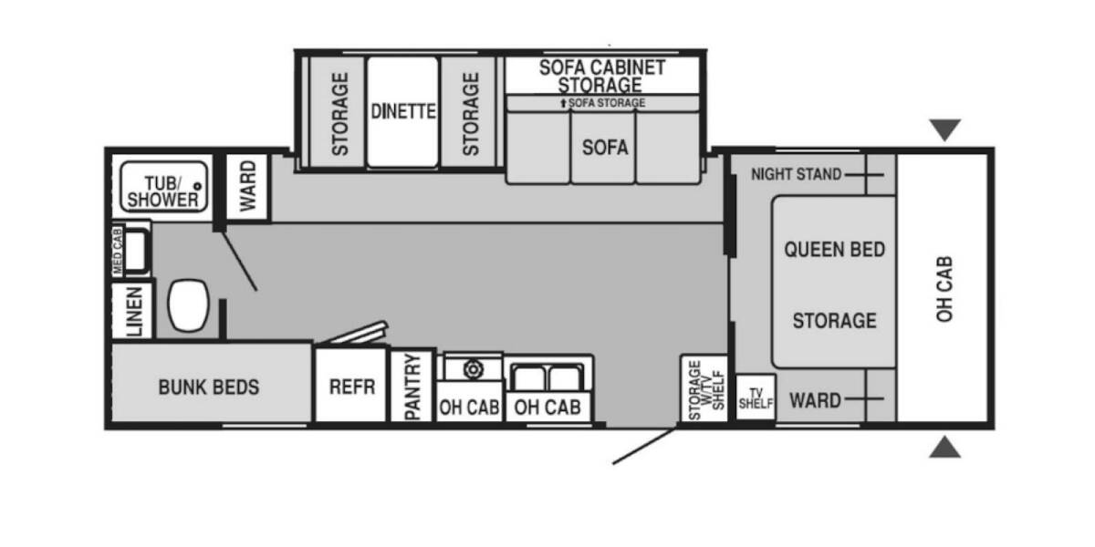 2006 Starcraft Homestead Lite 282DBS Travel Trailer at Hopper RV STOCK# 002235 Floor plan Layout Photo