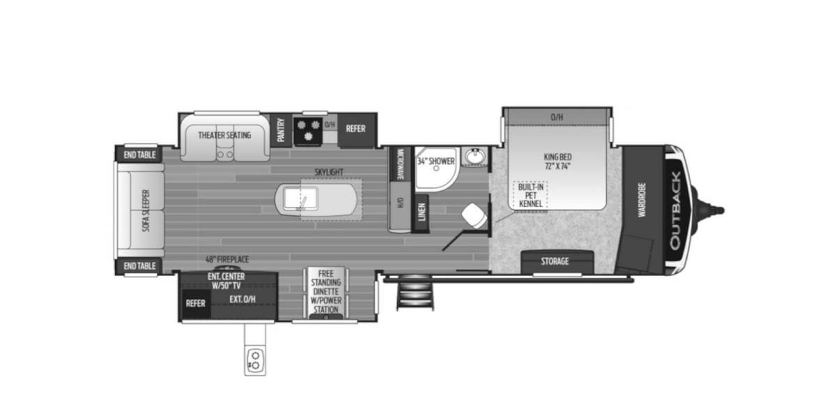 2020 Keystone Outback 330RL Travel Trailer at Hopper RV STOCK# 003114 Floor plan Layout Photo