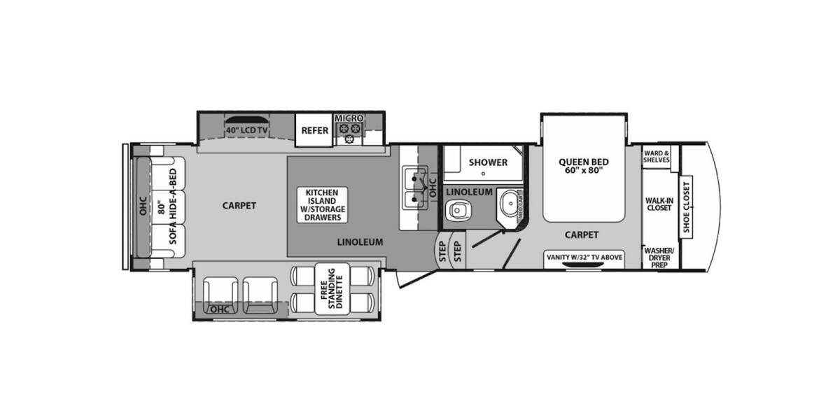 2013 Blue Ridge 3025RL Fifth Wheel at Hopper RV STOCK# consignment Floor plan Layout Photo