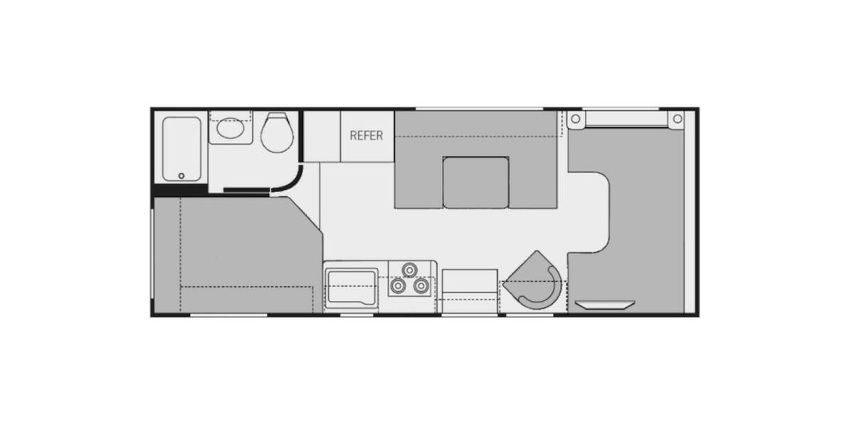 2014 Four Winds Ford 23U Class C at Hopper RV STOCK# 002069 Floor plan Layout Photo