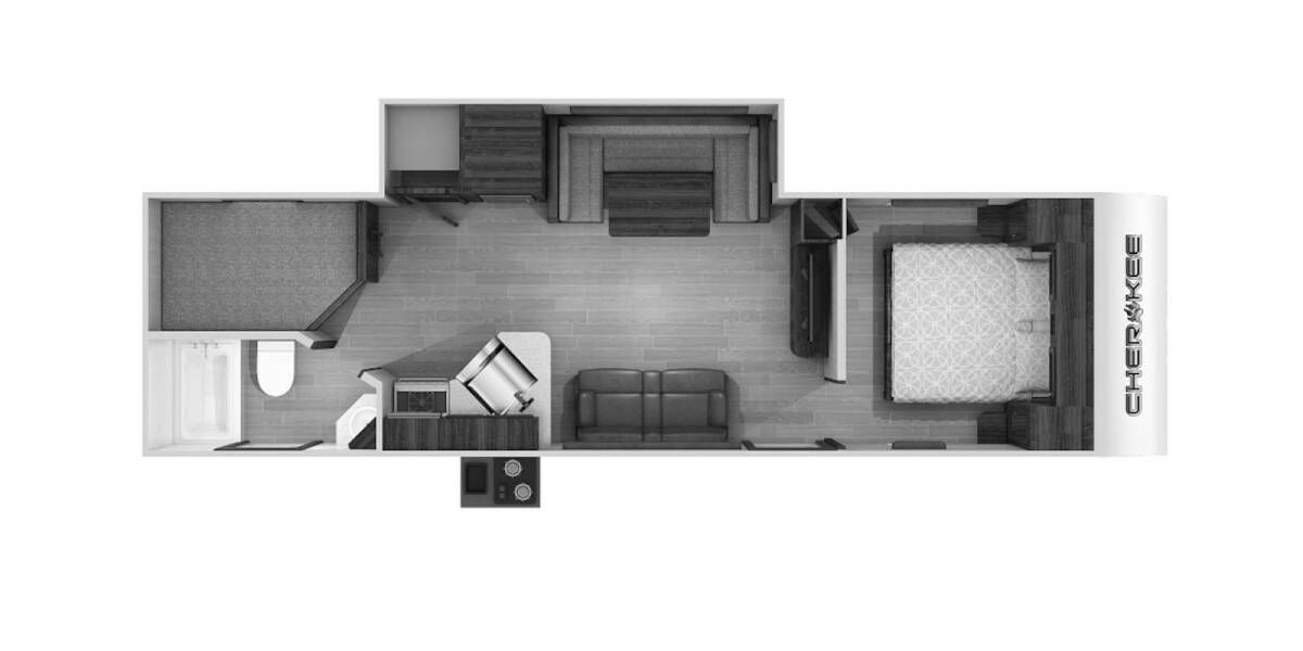 2020 Cherokee 274BRB Travel Trailer at Hopper RV STOCK# 002393 Floor plan Layout Photo
