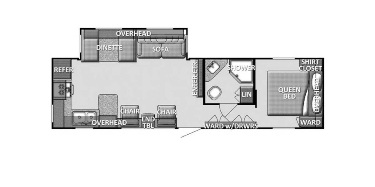 2011 Gulf Stream Conquest 295SBW Travel Trailer at Hopper RV STOCK# consignment2 Floor plan Layout Photo