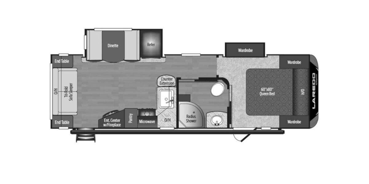 2020 Keystone Laredo 275RL Travel Trailer at Hopper RV STOCK# Consignment-2 Floor plan Layout Photo
