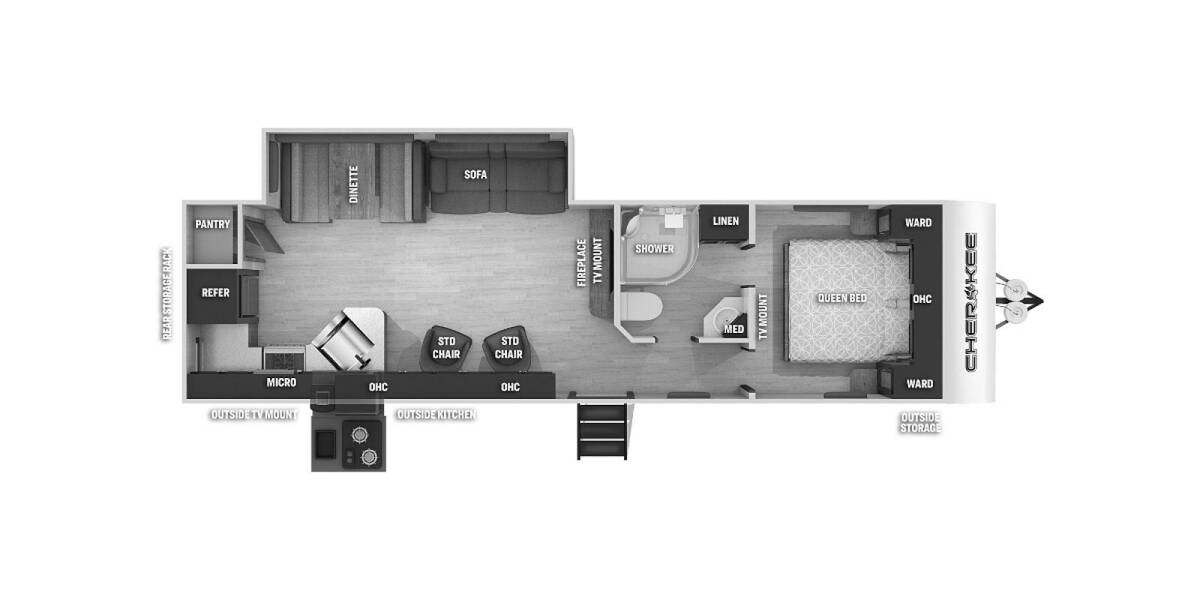 2022 Cherokee 274RK Travel Trailer at Hopper RV STOCK# 002716 Floor plan Layout Photo