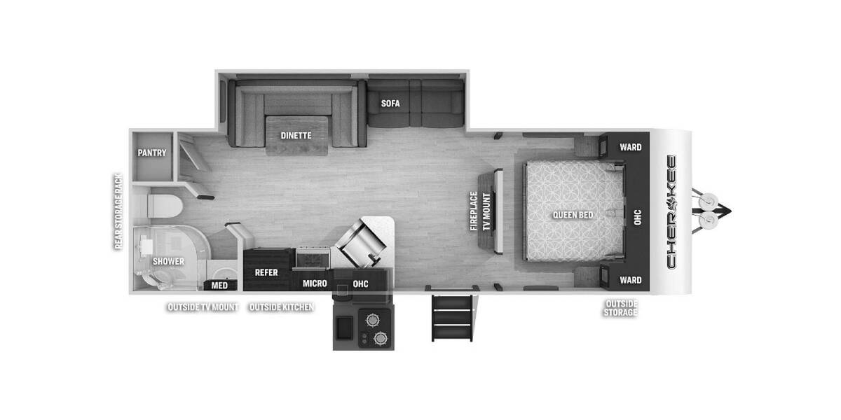 2022 Cherokee 234DC Travel Trailer at Hopper RV STOCK# 002744 Floor plan Layout Photo