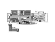 2022 Sabre 38DBQ Fifth Wheel at Hopper RV STOCK# 002753 Floor plan Image