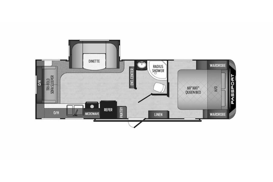 2021 Keystone Passport GT 2521RL Travel Trailer at Hopper RV STOCK# 002797 Floor plan Layout Photo