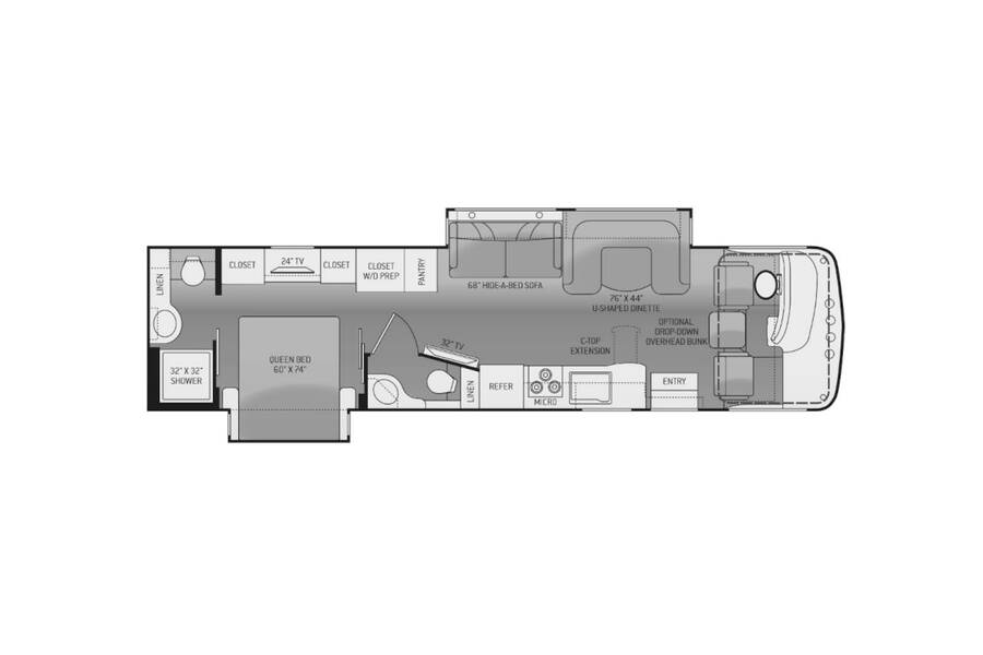 2014 Thor Miramar 34.1 Class A at Hopper RV STOCK# 002812 Floor plan Layout Photo