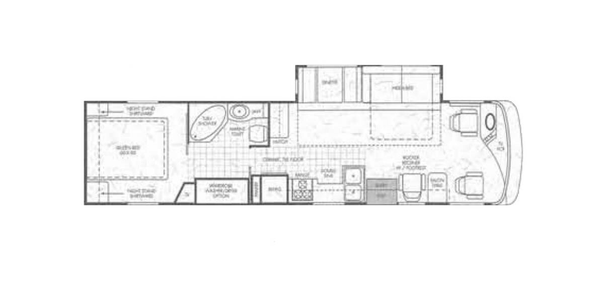 1999 National RV Tradewinds 7370 Class A at Hopper RV STOCK# consignment6 Floor plan Layout Photo
