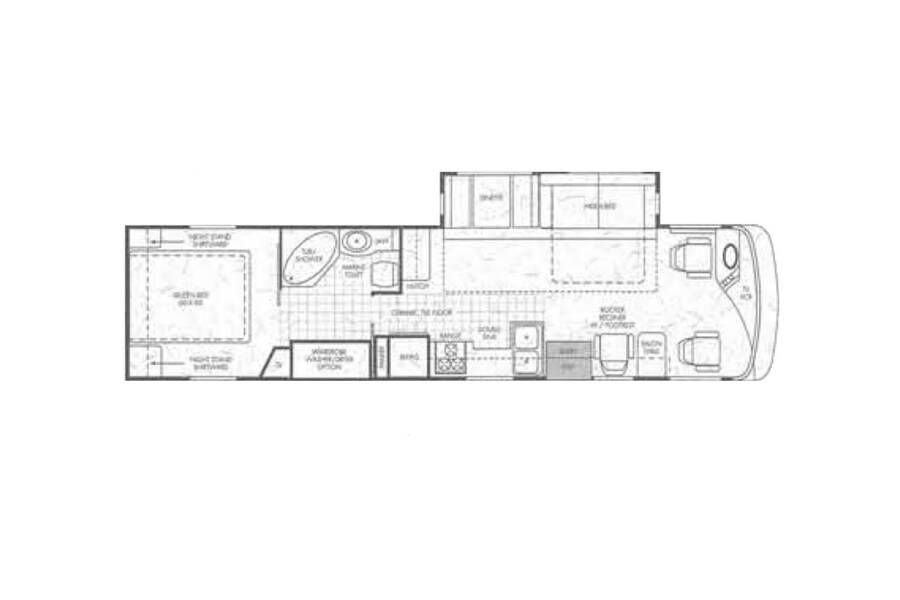 1999 National RV Tradewinds 7370 Class A at Hopper RV STOCK# consignment6 Floor plan Layout Photo