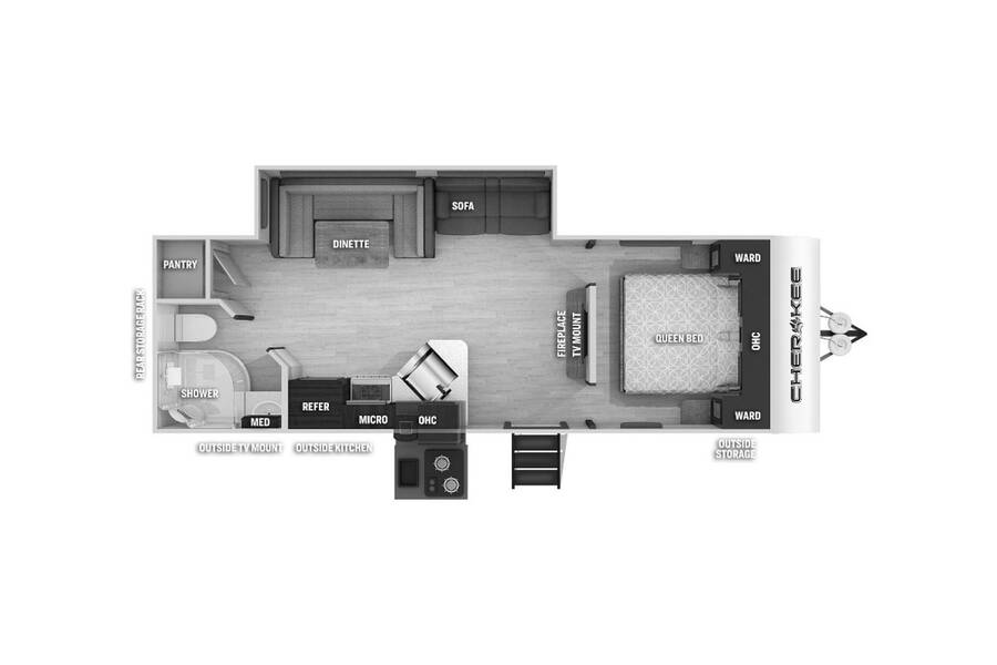 2022 Cherokee 234DC Travel Trailer at Hopper RV STOCK# 002803 Floor plan Layout Photo