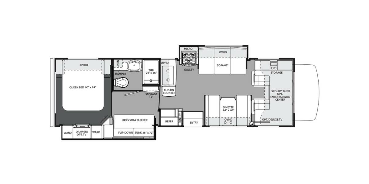 2013 Forester 3171DS Class C at Hopper RV STOCK# 003013 Floor plan Layout Photo