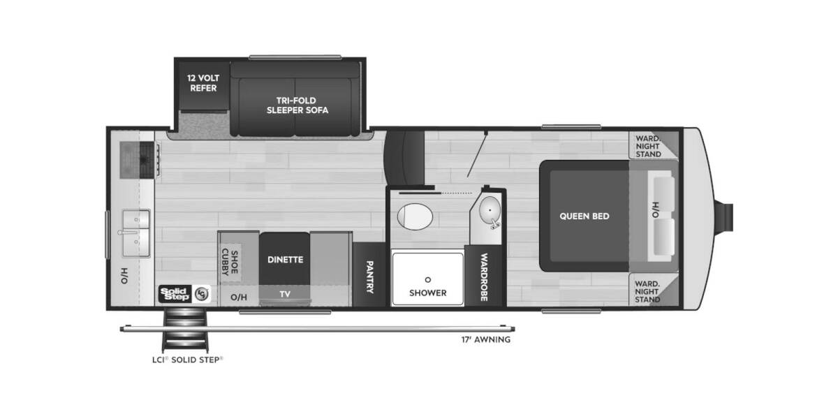 2024 Keystone Arcadia Select 21SRK Fifth Wheel at Hopper RV STOCK# 003044 Floor plan Layout Photo
