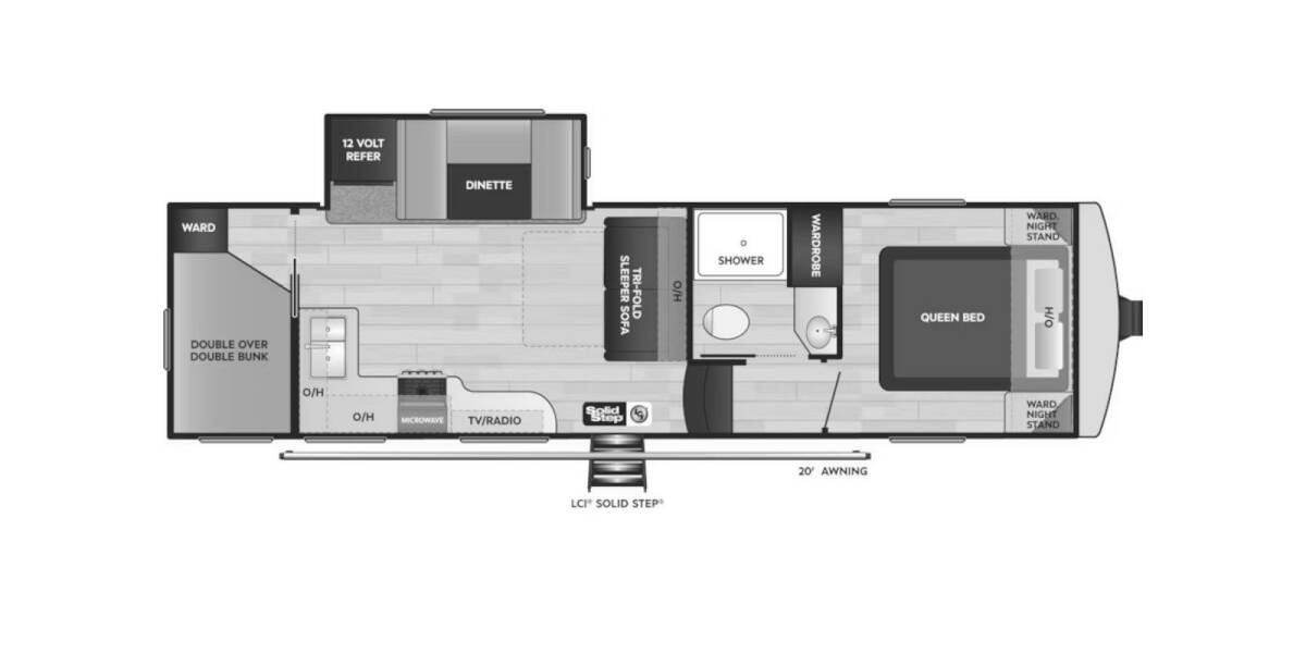 2024 Keystone Arcadia Select 27SBH Fifth Wheel at Hopper RV STOCK# 003043 Floor plan Layout Photo