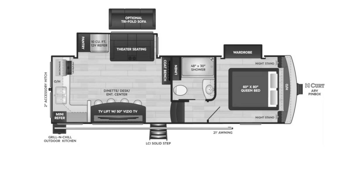 2024 Keystone Arcadia Super Lite 246SLRK Fifth Wheel at Hopper RV STOCK# 003053 Floor plan Layout Photo