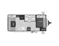 2024 Keystone Passport Mini 190RD Travel Trailer at Hopper RV STOCK# 003109 Floor plan Image